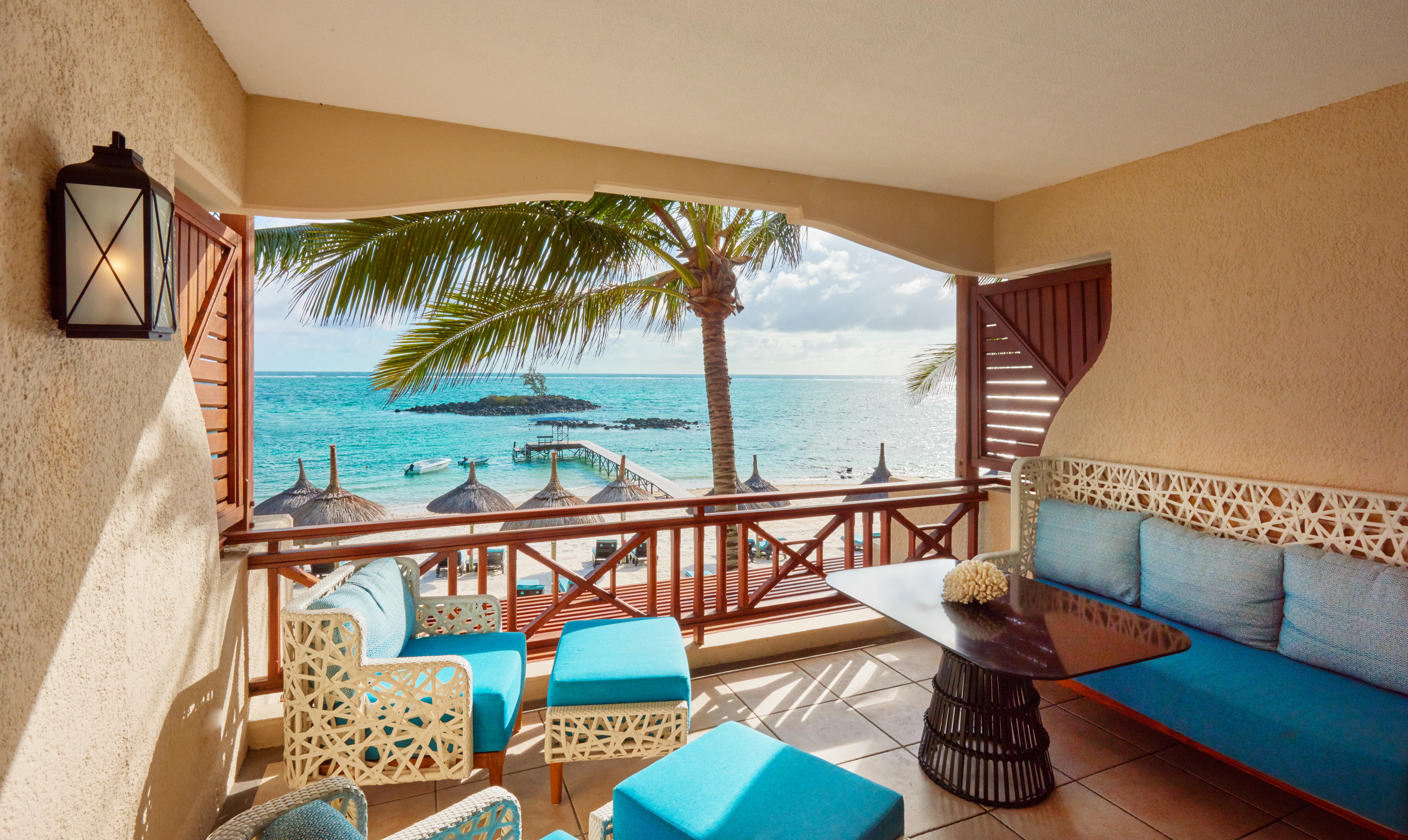 Constance Belle Mare Plage Exterior photo A view of the beach from a suite at the resort
